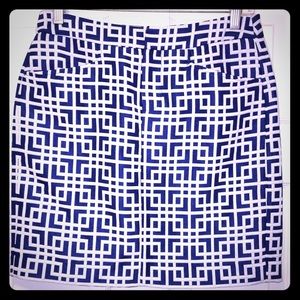 NWOT Blue & White Loft Skirt